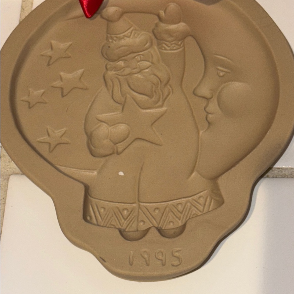BROWN BAG COOKIE ART SHORTBREAD MOLD “Santa  1995” 🐈‍⬛